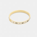 Coach Repeated C Hinged Bangle Gold Chalk