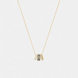 Coach Repeated C Rondelle Necklace Gold Black