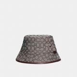Coach Signature Jacquard Bucket Hat Oak