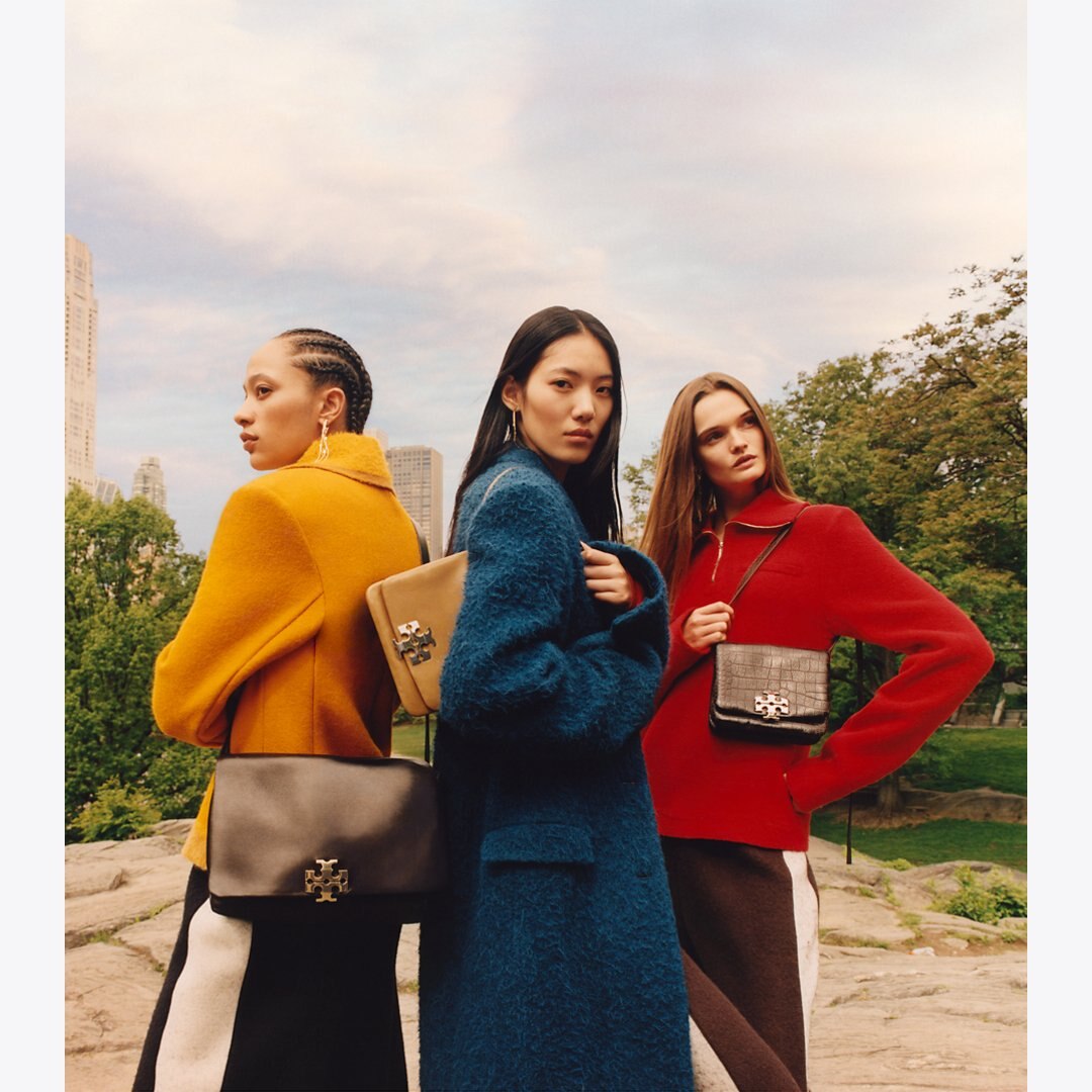 Tory Burch Charlie Shoulder Bag WREN BROWN