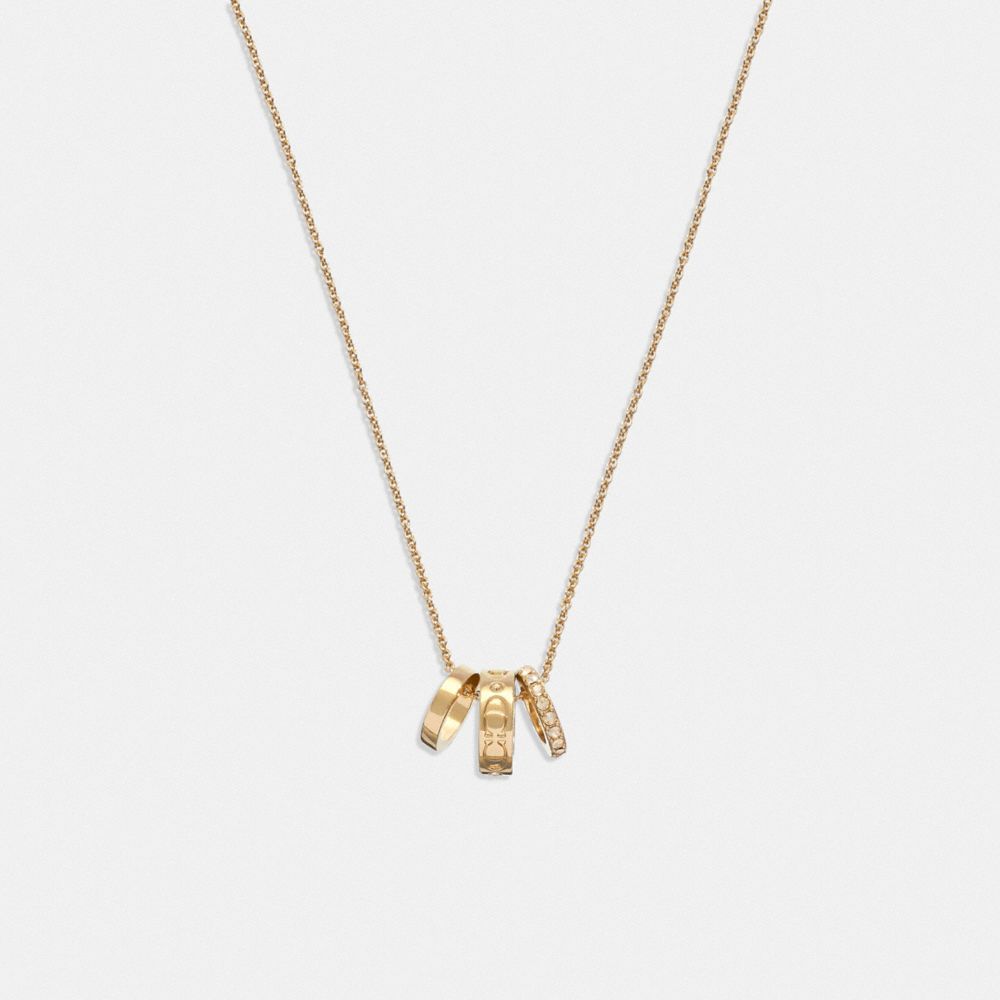 Coach Signature Rondell Necklace Gold