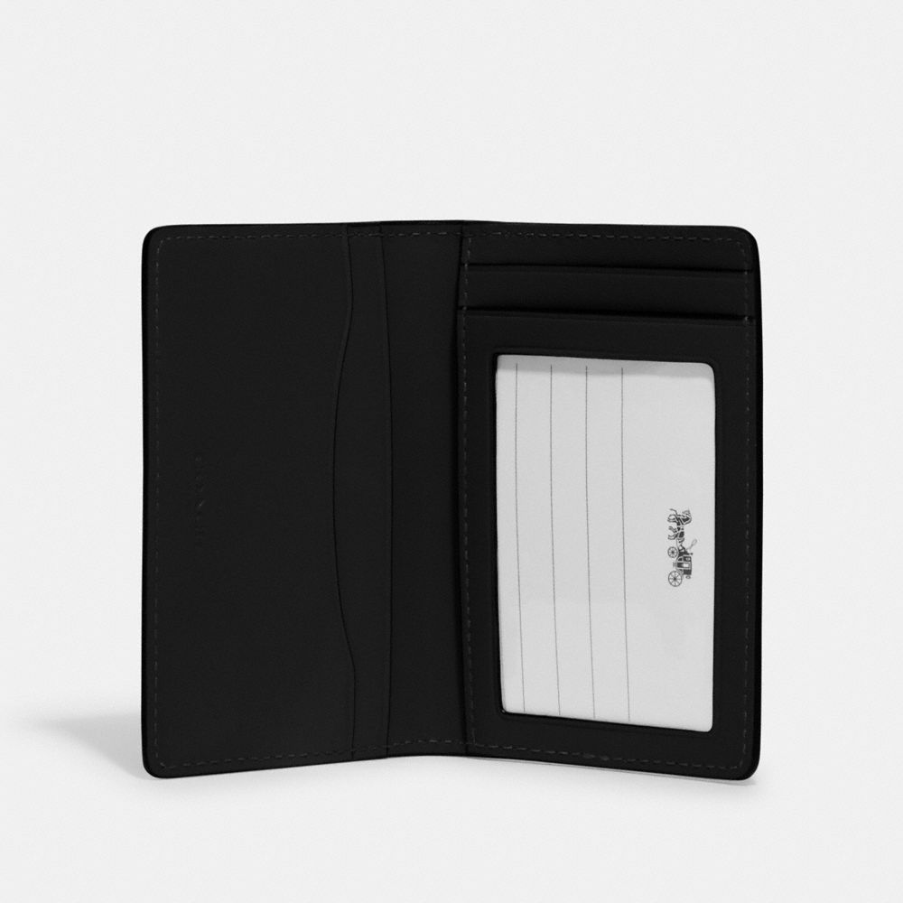 Coach Id Wallet Gunmetal Black