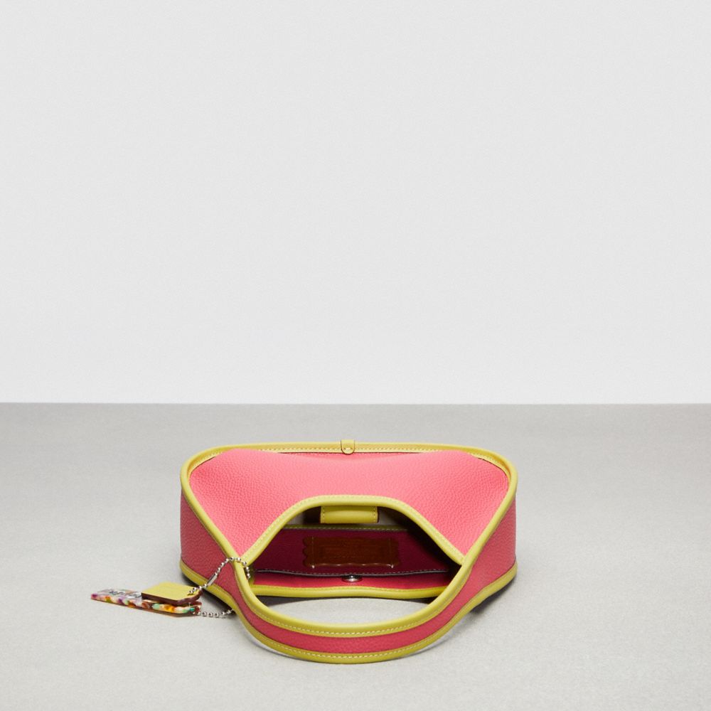 Coach Ergo Bag In Coachtopia Leather Strawberry Haze Lime Green