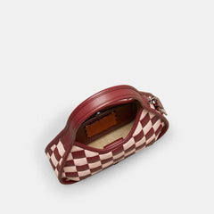 Coach Ergo Bag In Checkerboard Upcrafted Leather Wine Pink