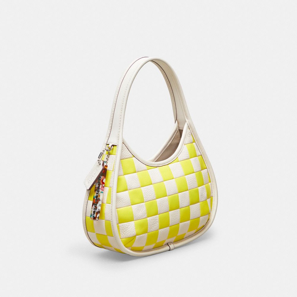 Coach Ergo Bag In Checkerboard Upcrafted Leather Bright Yellow Chalk