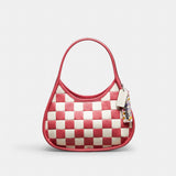 Coach Ergo Bag In Checkerboard Upcrafted Leather Pink Chalk