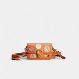 Coach Restored Studio Shoulder Bag 19 With Patches Brass Hazelnut Multi