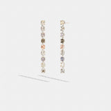 Coach Signature Link Tennis Linear Earrings Silver