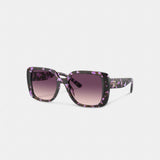 Coach Oversized Square Sunglasses Purple Tortoise