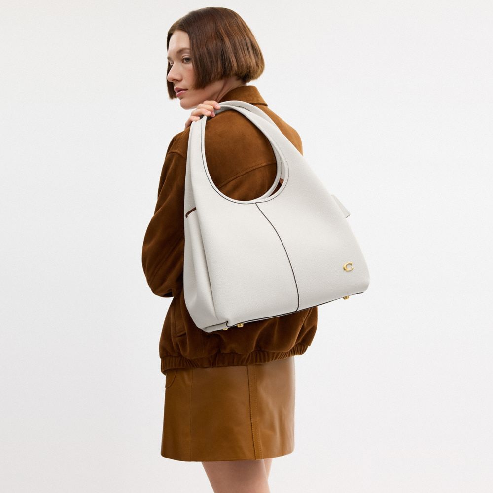 Coach Lana Shoulder Bag Brass Chalk