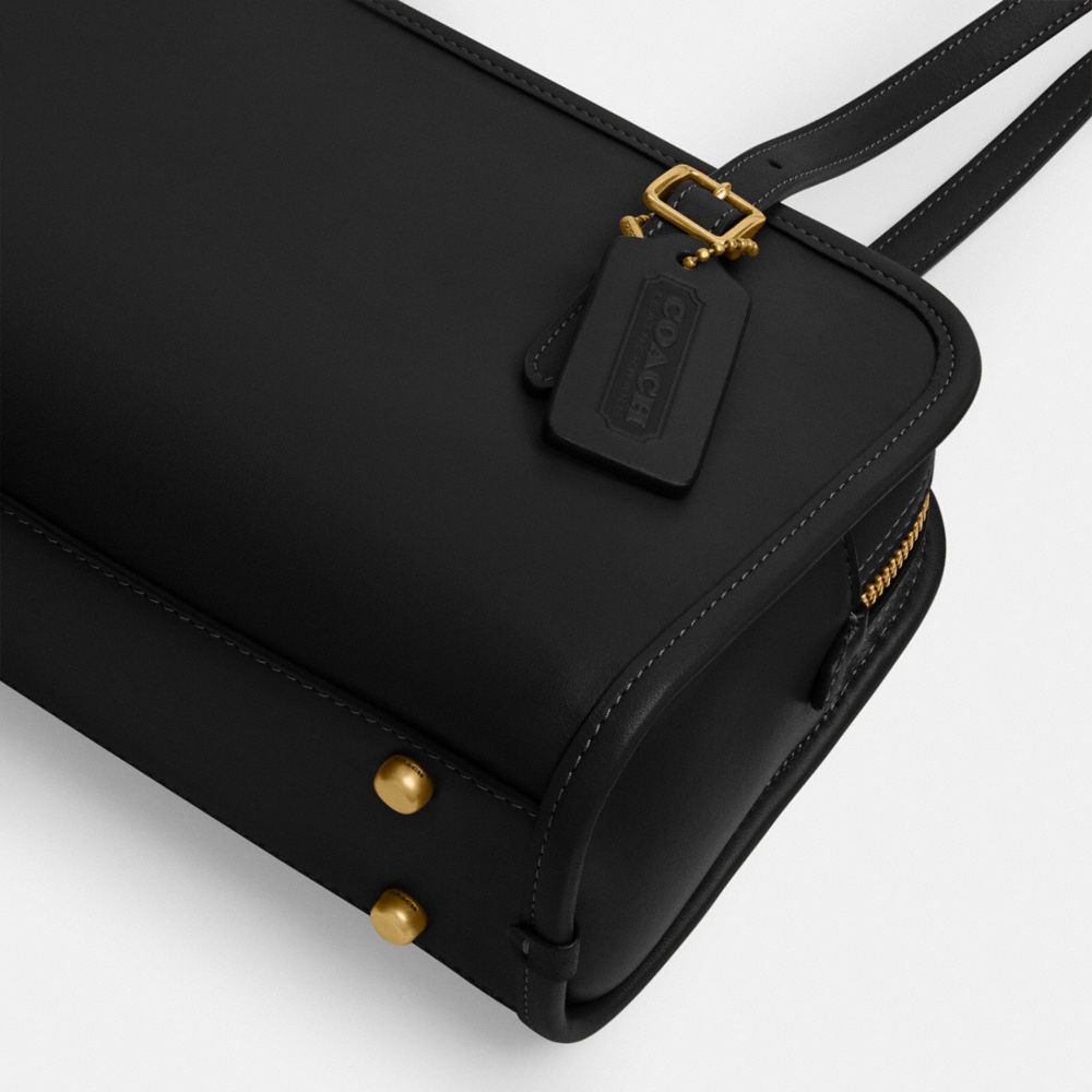 Coach Swing Zip Bag Brass Black