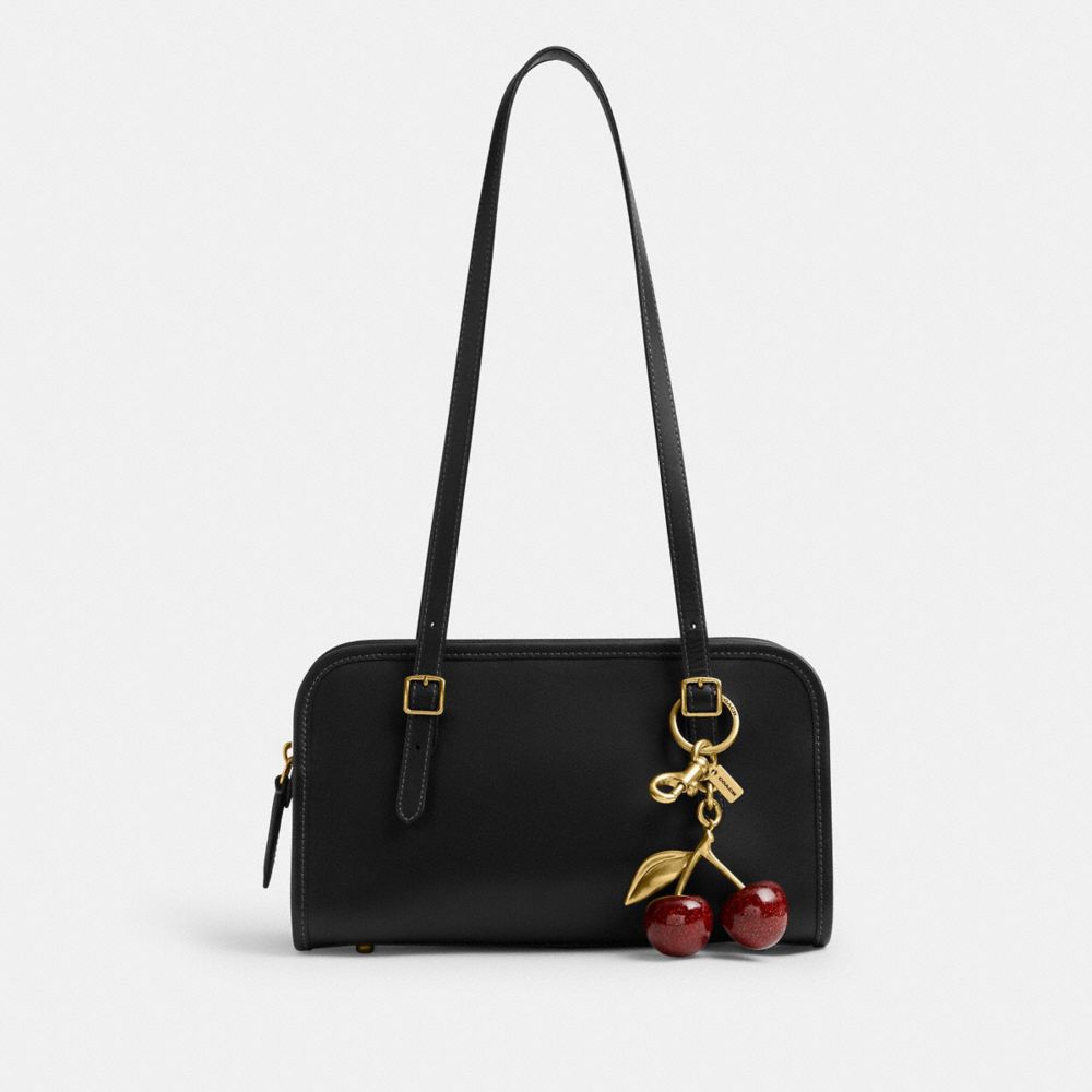 Coach Swing Zip Bag Brass Black