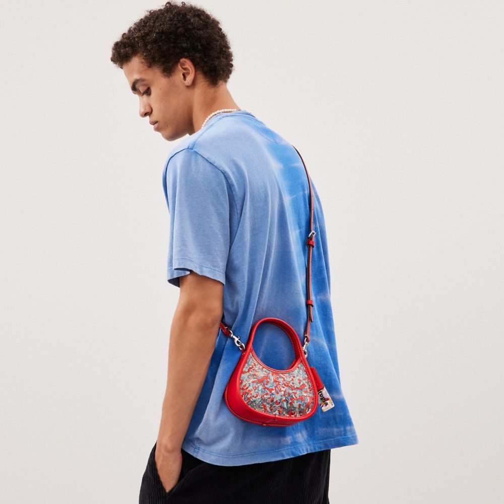 Coach Mini Ergo Bag In Upcrushed Upcrafted Leather Miami Red Multi