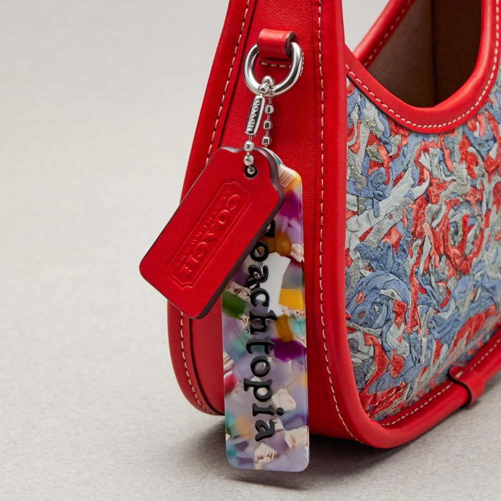Coach Mini Ergo Bag In Upcrushed Upcrafted Leather Miami Red Multi