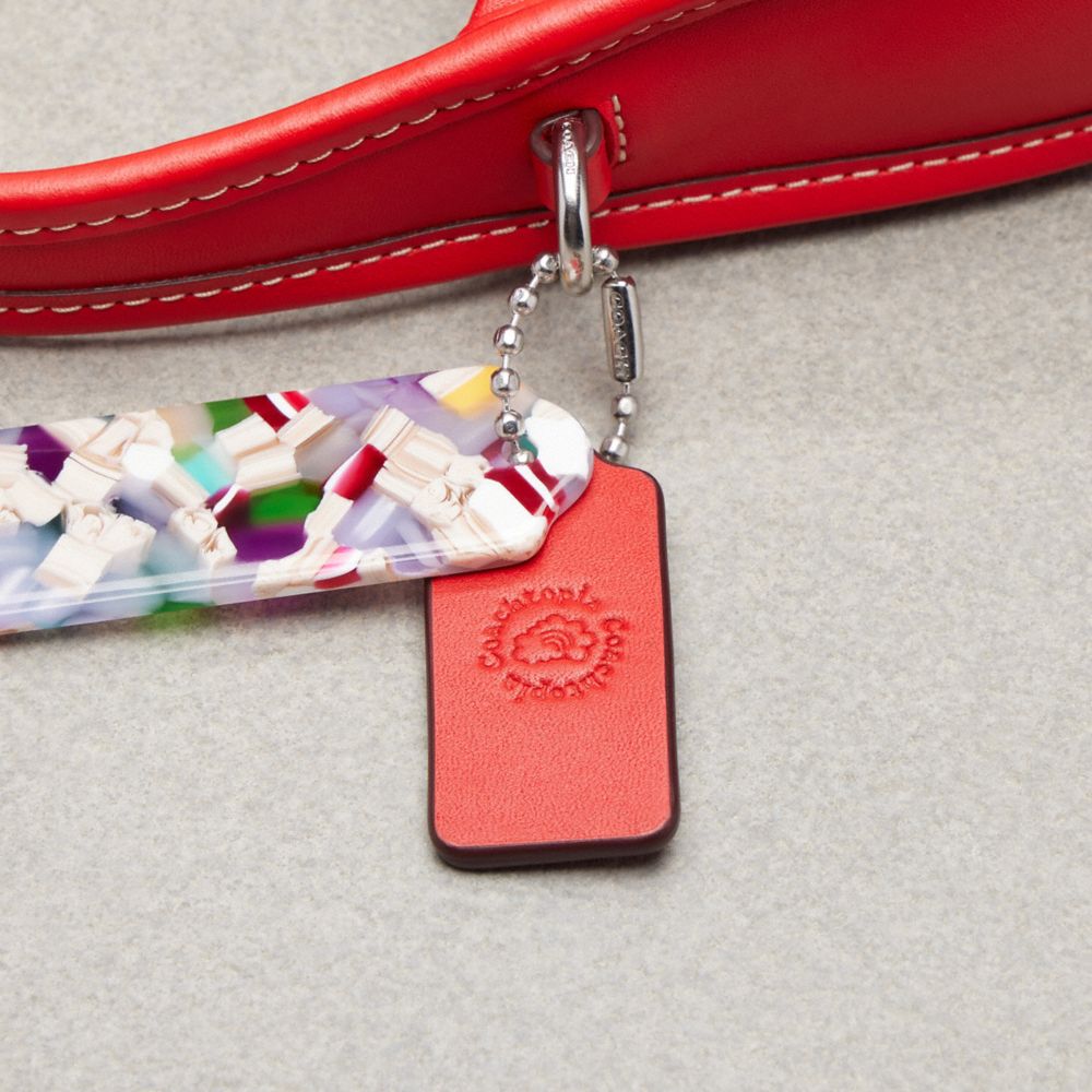 Coach Mini Ergo Bag In Upcrushed Upcrafted Leather Miami Red Multi