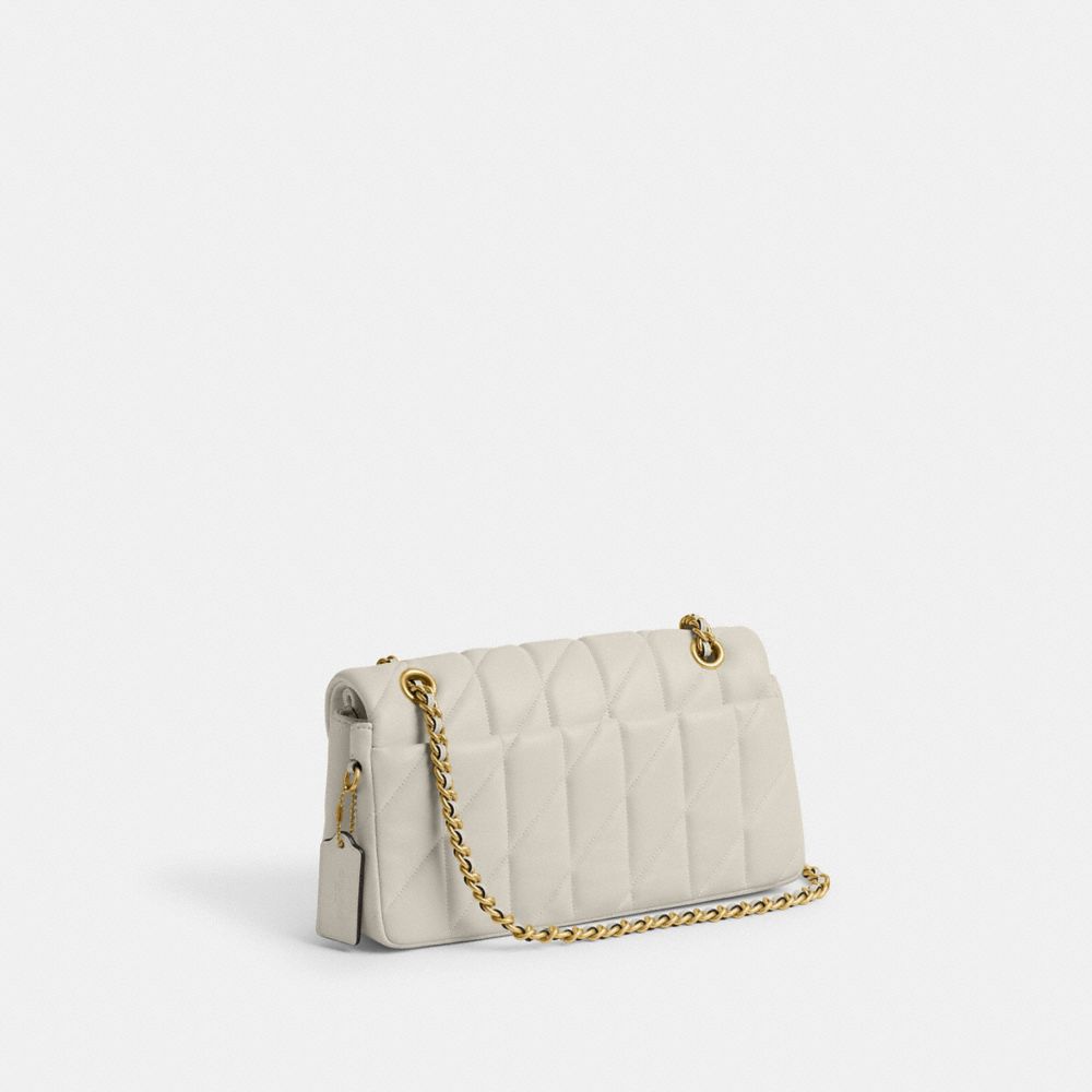 Coach Tabby Shoulder Bag 26 With Pillow Quilting Brass Chalk