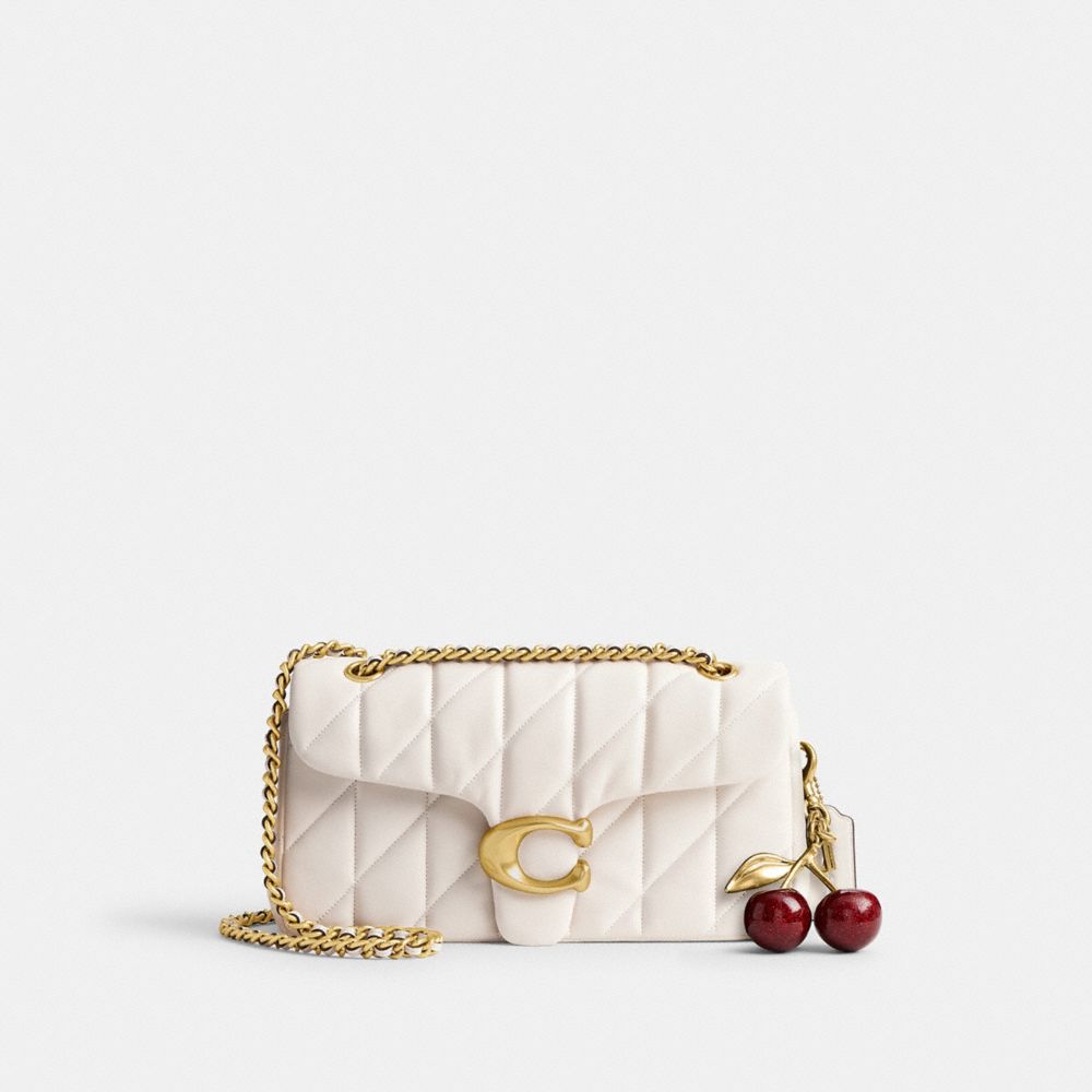 Coach Tabby Shoulder Bag 26 With Pillow Quilting Brass Chalk