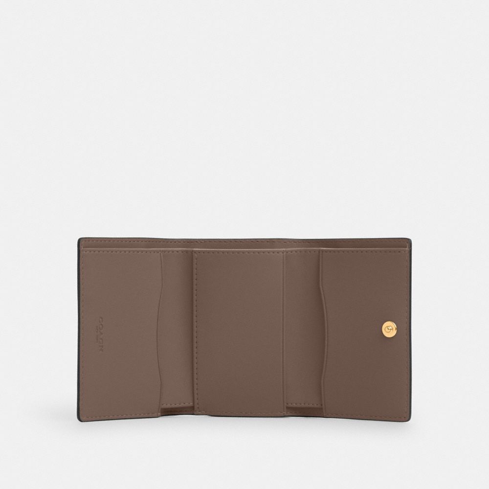Coach Micro Wallet Gold Dark Stone