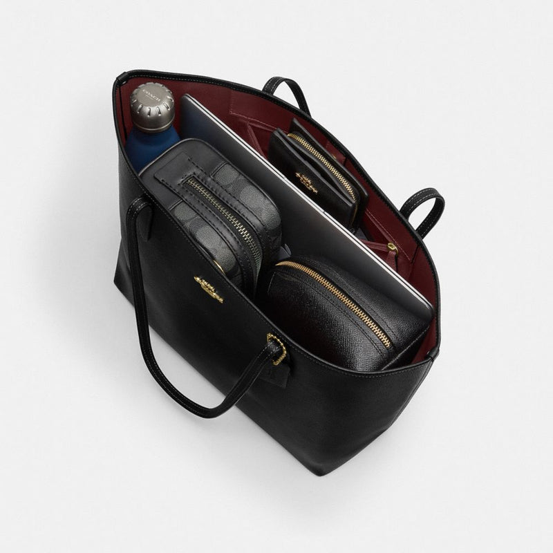 Coach City Tote Bag Gold Black