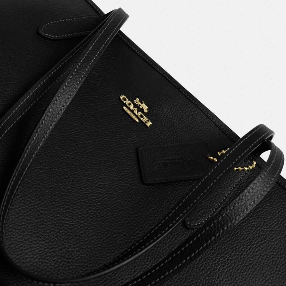 Coach City Tote Bag Gold Black