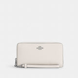 Coach Long Zip Around Wallet Silver Chalk