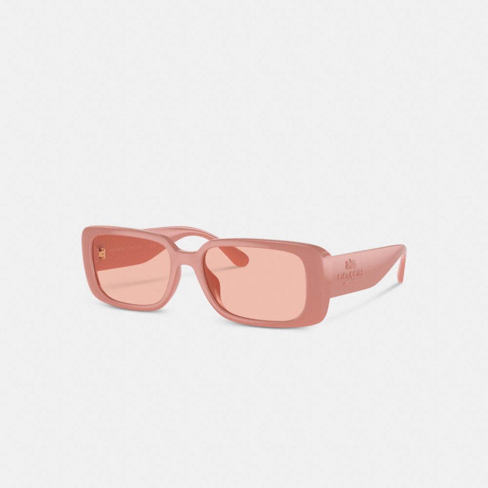 Coach Narrow Rectangle Sunglasses Faded Orange
