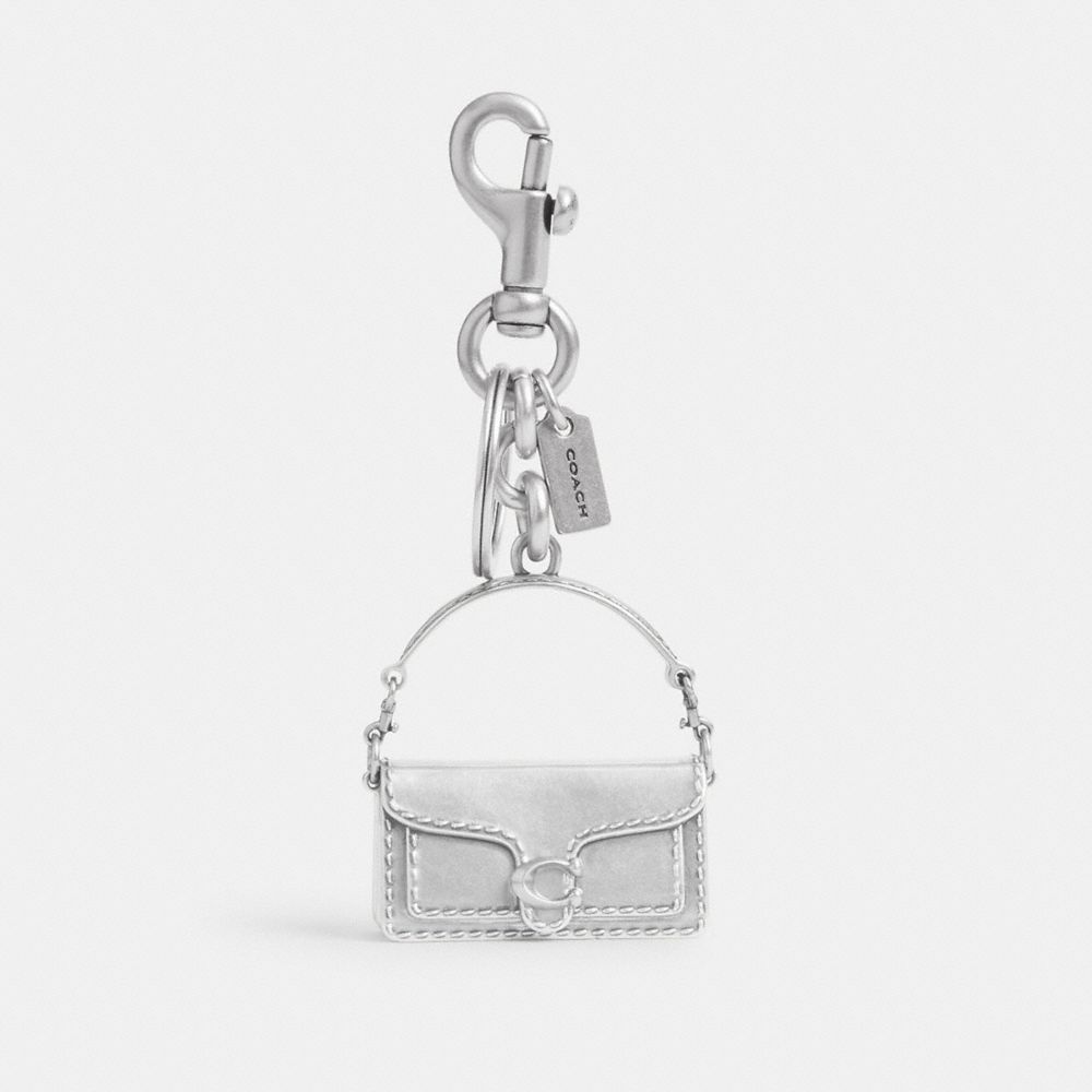 Coach Tabby Bag Charm Silver Silver