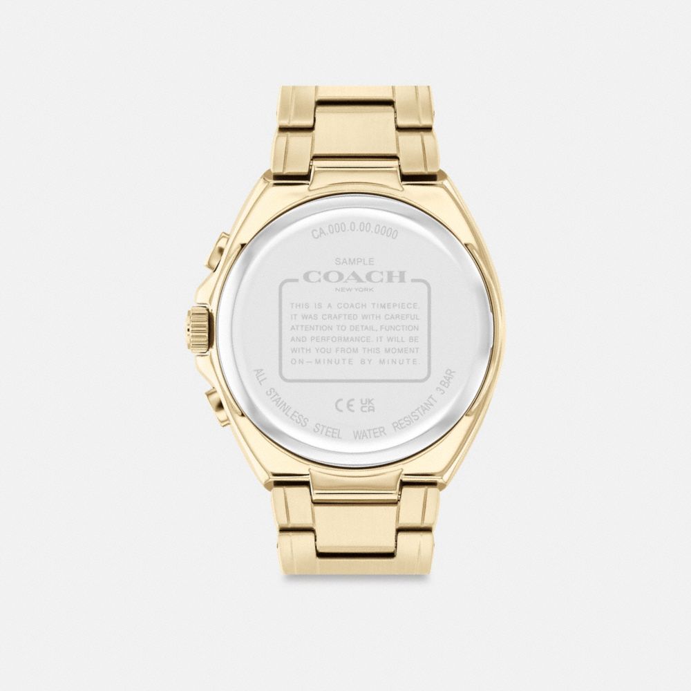 Coach Jackson Watch, 45 Mm Gold
