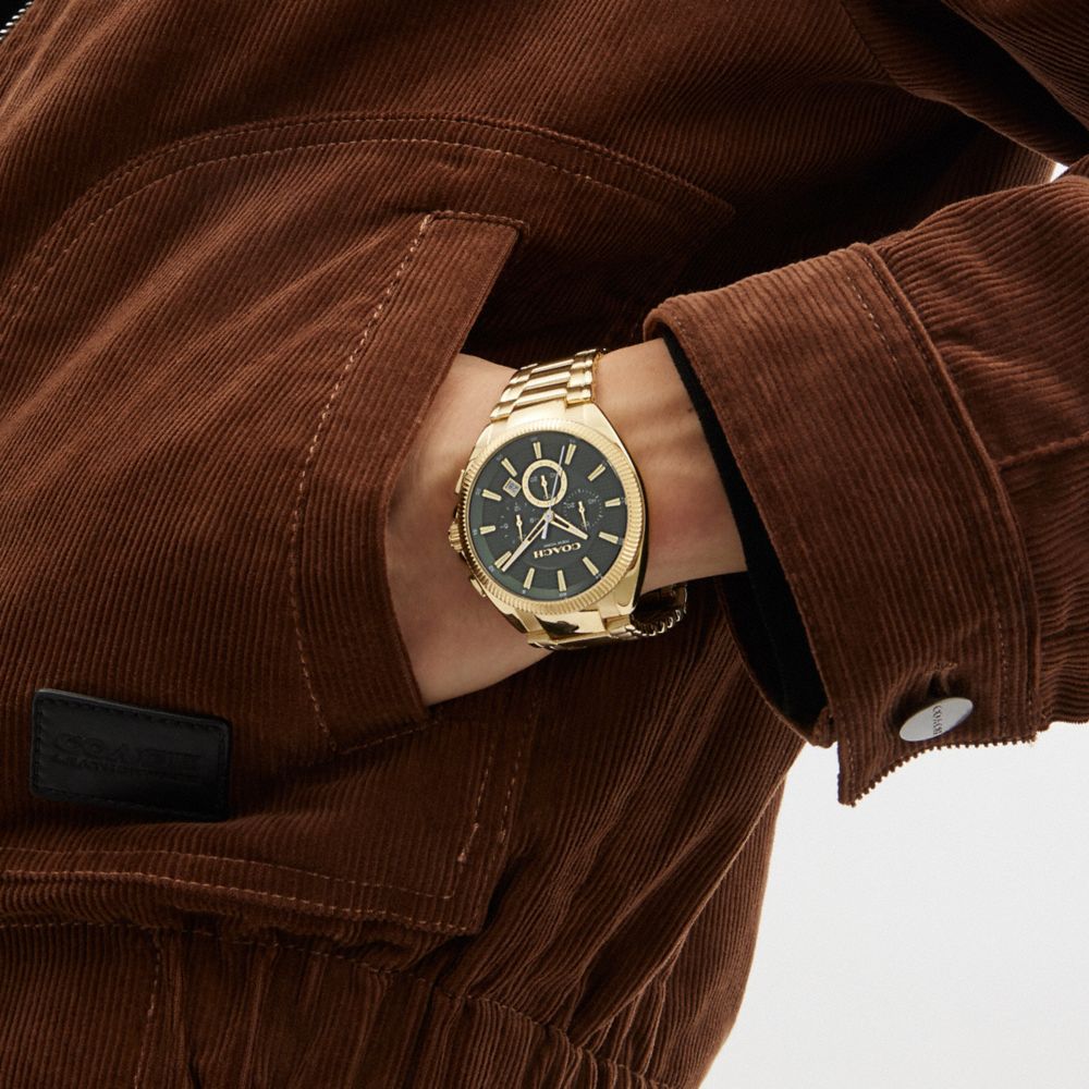 Coach Jackson Watch, 45 Mm Gold