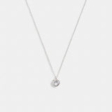 Coach Halo Heart Pendant Necklace Silver