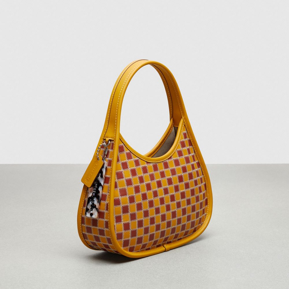 Coach Ergo Bag In Checkerboard Upcrafted Leather Buttercup Rust