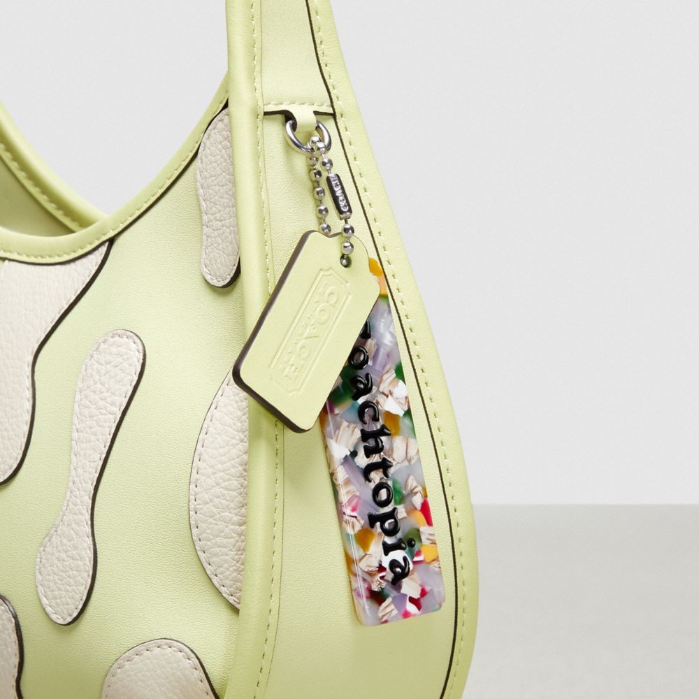 Coach Ergo Bag In Coachtopia Leather With Lava Appliqué Pale Lime Multi