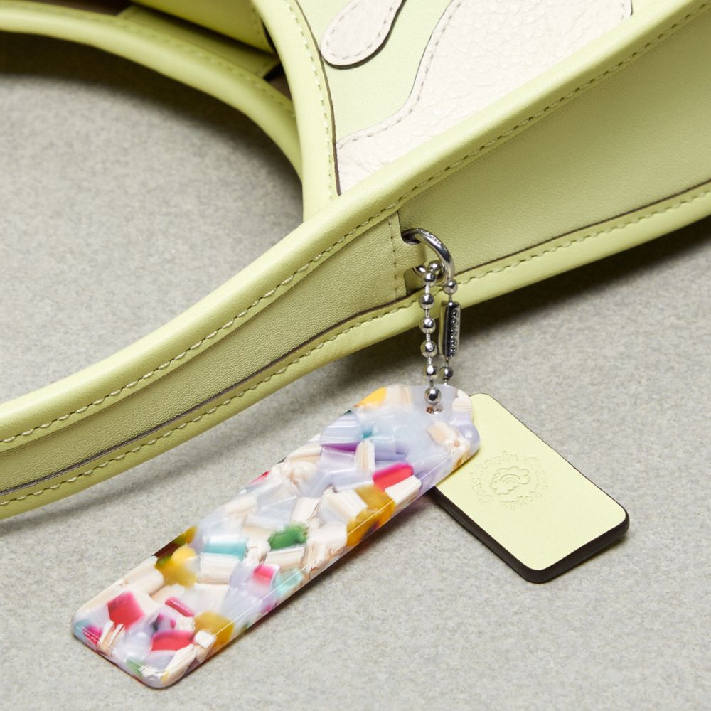 Coach Ergo Bag In Coachtopia Leather With Lava Appliqué Pale Lime Multi