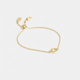 Coach Halo Round Slider Bracelet Gold