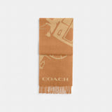 Coach Horse And Carriage Cashmere Muffler Honey Brown