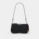 Coach Small Wavy Shoulder Bag In Coachtopia Leather Black
