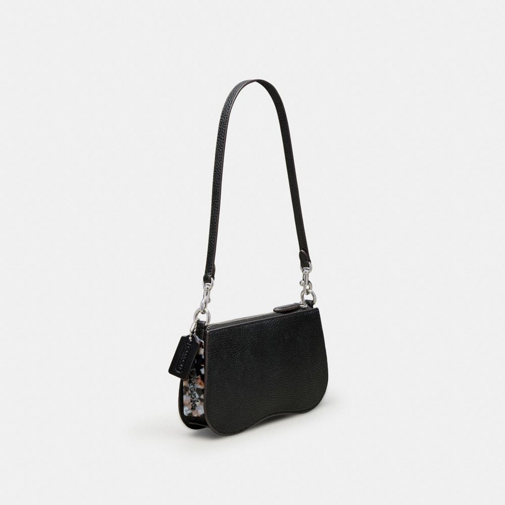 Coach Small Wavy Shoulder Bag In Coachtopia Leather Black