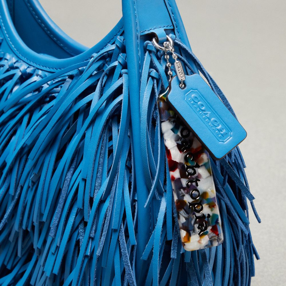 Coach Ergo Bag With Fringe In Upcrafted Leather Racer Blue