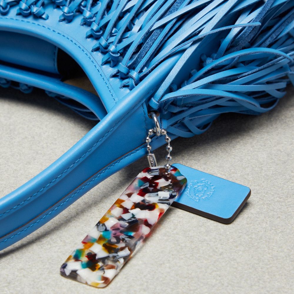 Coach Ergo Bag With Fringe In Upcrafted Leather Racer Blue