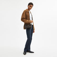 Coach Teri Shoulder Bag In Signature Canvas Gold Walnut Black