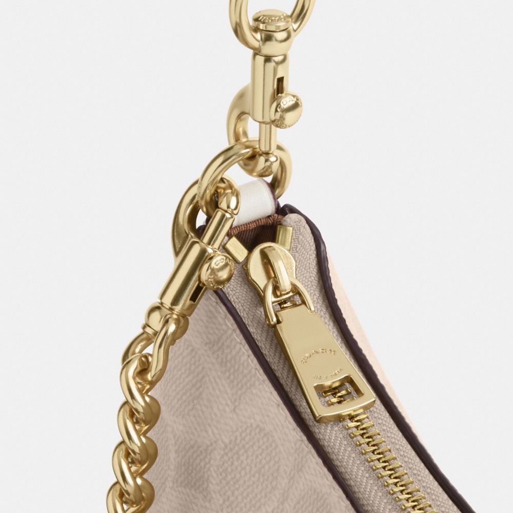 Coach Teri Shoulder Bag In Signature Canvas Gold Sand Chalk
