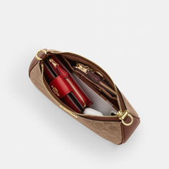 Coach Teri Shoulder Bag In Signature Canvas Gold Tan Brown