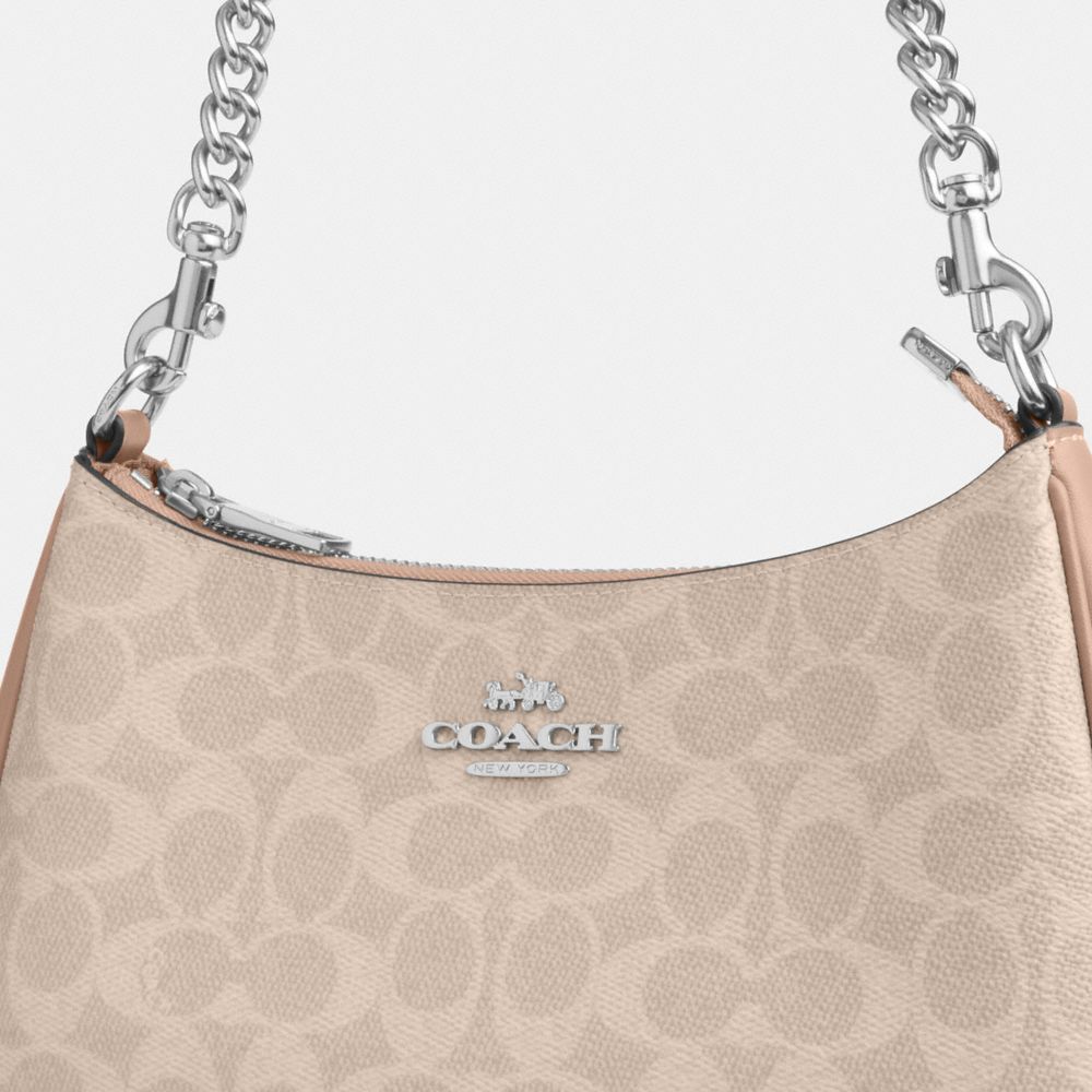 Coach Teri Shoulder Bag In Signature Canvas Silver Sand Taupe