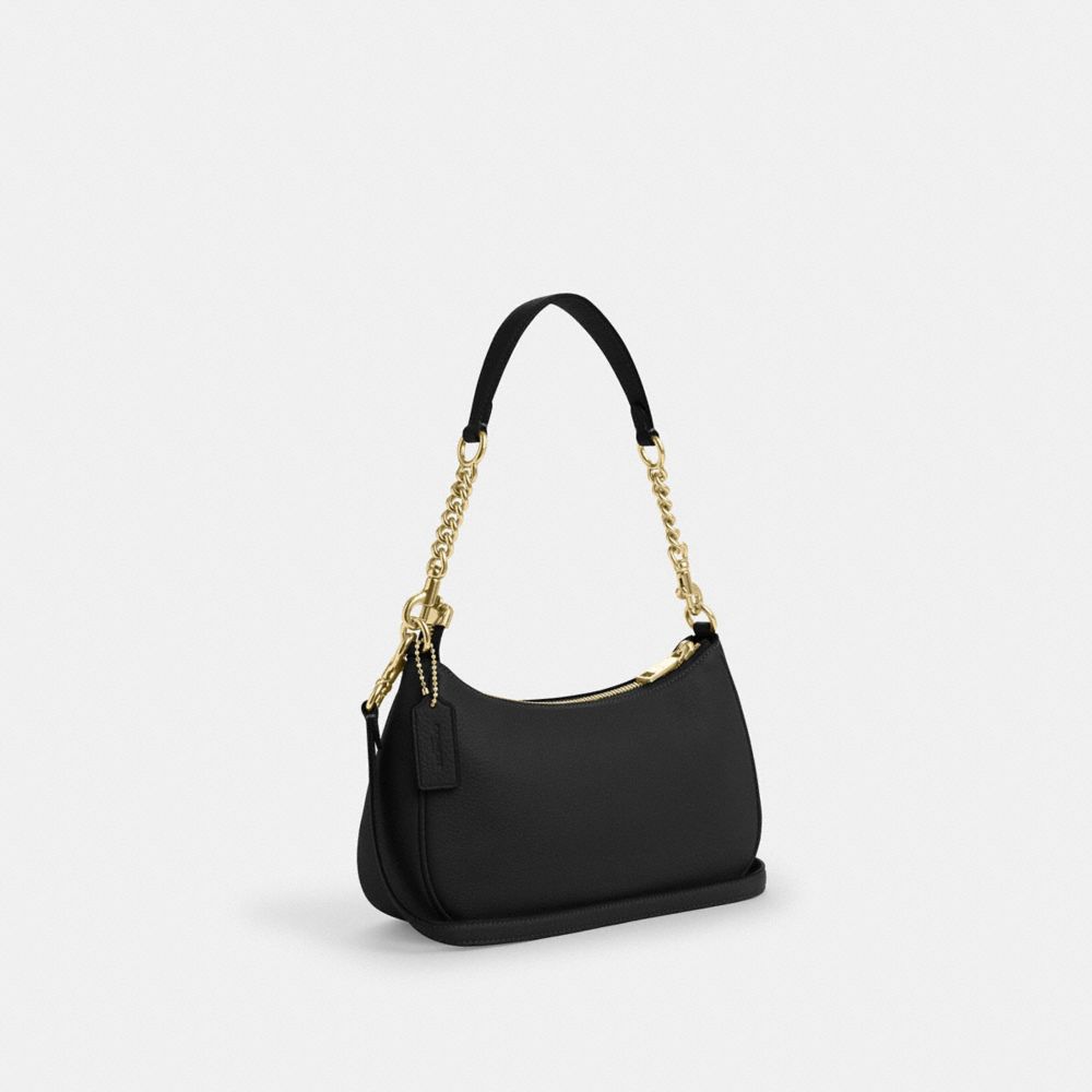 Coach Teri Shoulder Bag Gold Black