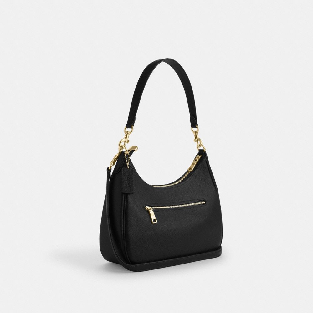Coach Teri Hobo Bag Gold Black