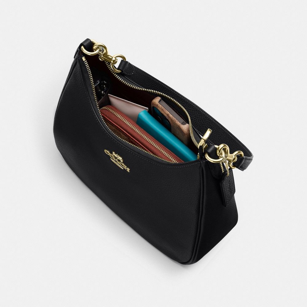 Coach Teri Hobo Bag Gold Black