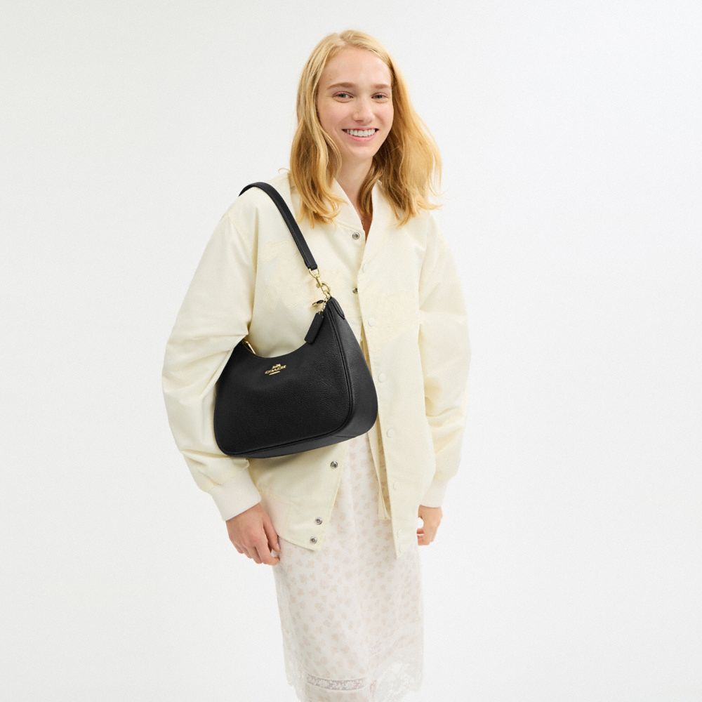 Coach Teri Hobo Bag Gold Black