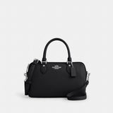 Coach Rowan Satchel Bag Silver Black