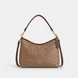 Coach Laurel Shoulder Bag In Signature Canvas Gold Tan Brown