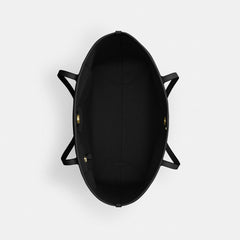 Coach City Tote Bag In Signature Canvas Gold Walnut Black